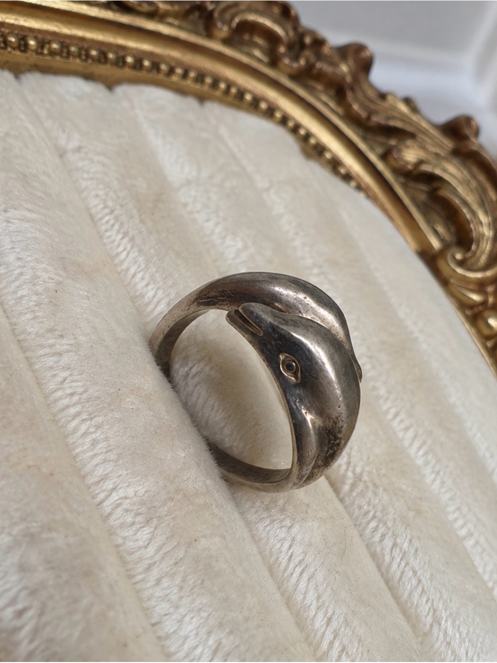 Mexican Sterling Silver Double Dolphin Wrap Bypass Ring TF-55 925